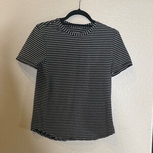 Lululemon Black and White Striped Women's Top